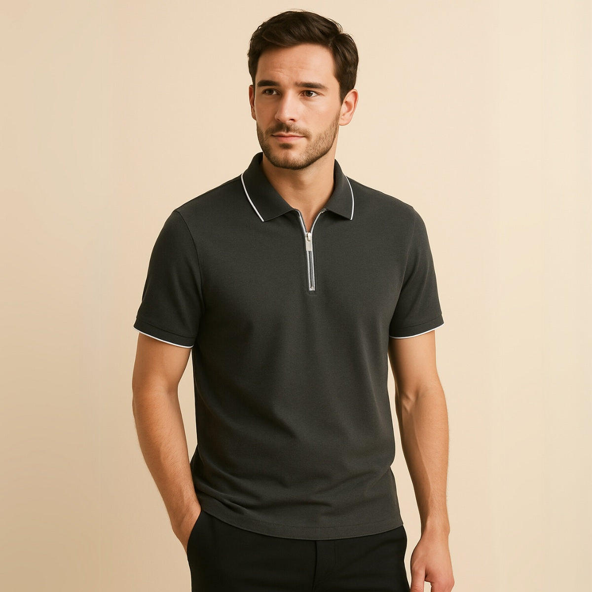 Manttan Half-Zip Polo Shirt