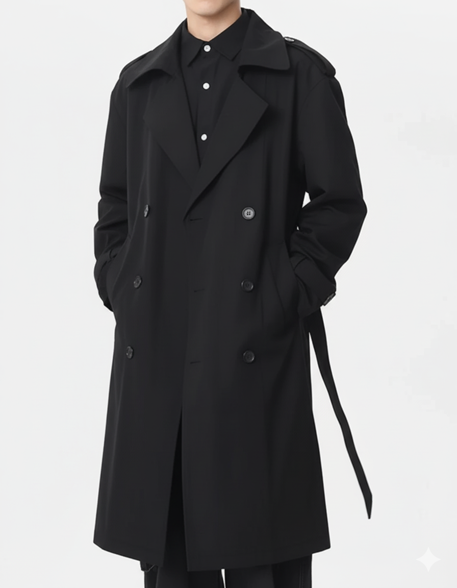 Tailored Double-Breasted Trench Coat
