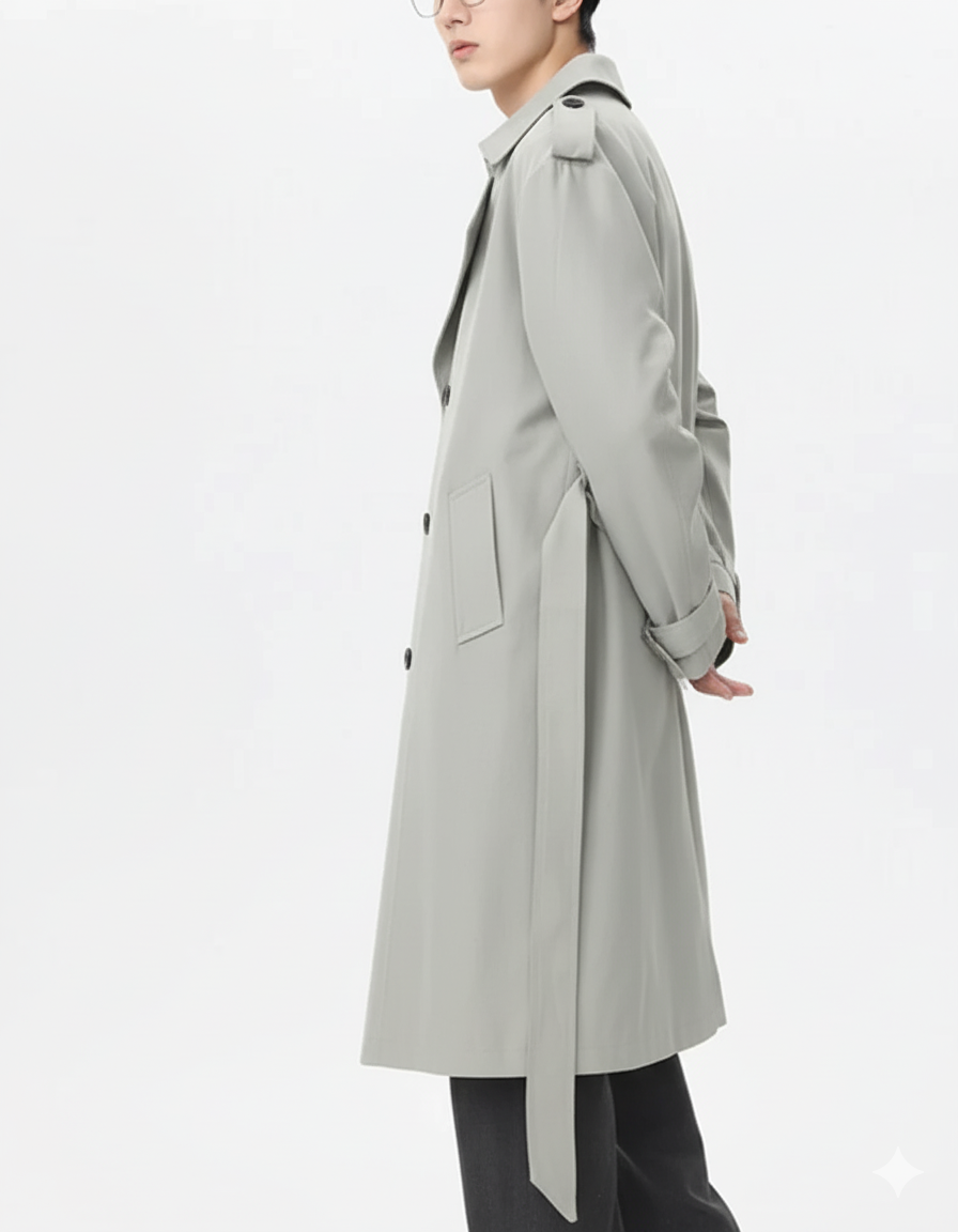 Tailored Double-Breasted Trench Coat