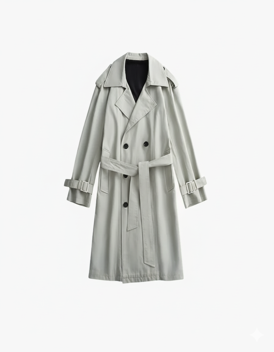 Tailored Double-Breasted Trench Coat