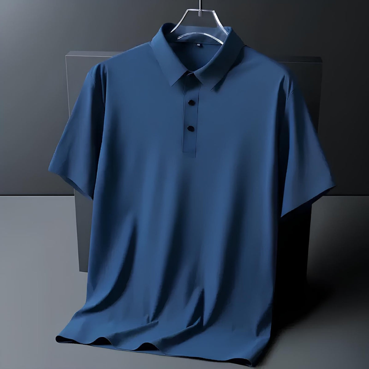 Men’s Ice Silk Polo Shirt – Wrinkle-Resistant