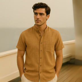 Men’s Casual Shirt Beaumont Mandarin Collar