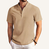 Richelieu Men’s Pleated Padre Collar Shirt – Old Money