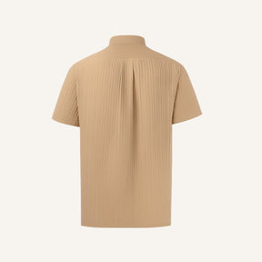 Richelieu Men’s Pleated Padre Collar Shirt – Old Money
