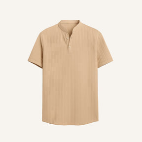 Richelieu Men’s Pleated Padre Collar Shirt – Old Money