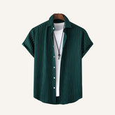 Nautic Green Men’s Striped Shirt