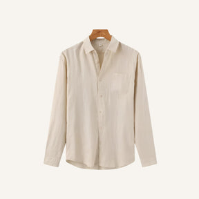 Milford Men’s 100% Linen Long-Sleeve Shirt – Old Money