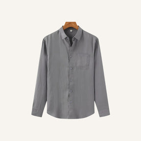 Milford Men’s 100% Linen Long-Sleeve Shirt – Old Money