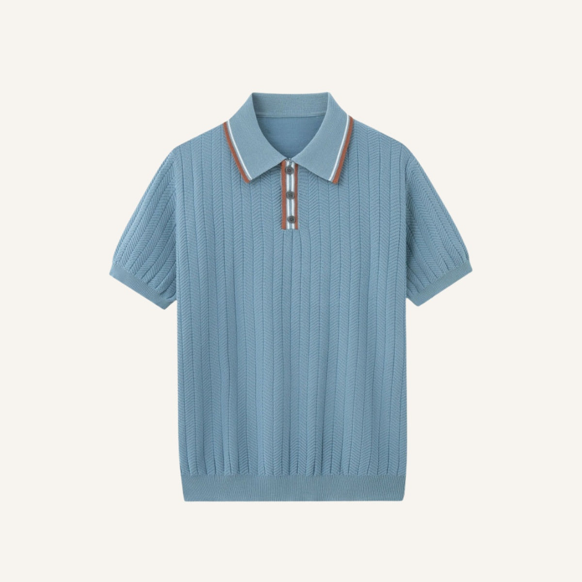 Ribbed Polo Shirt Loreanni
