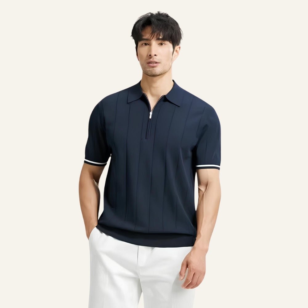 Men's Old Money Valence Half-Zip Polo Shirt