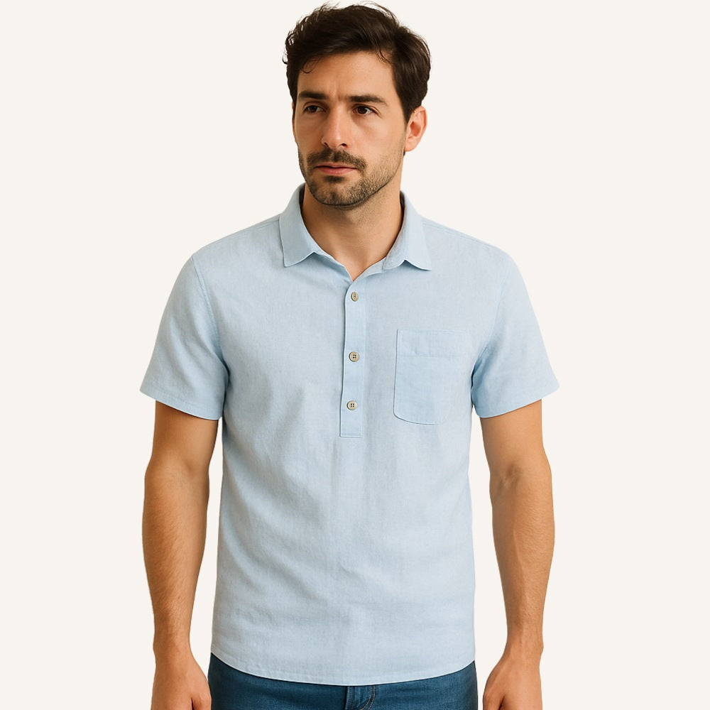 Salerno Men’s Linen Polo Shir