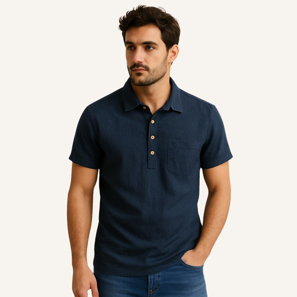 Salerno Men’s Linen Polo Shir