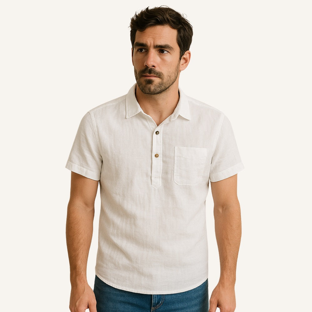 Salerno Men’s Linen Polo Shir