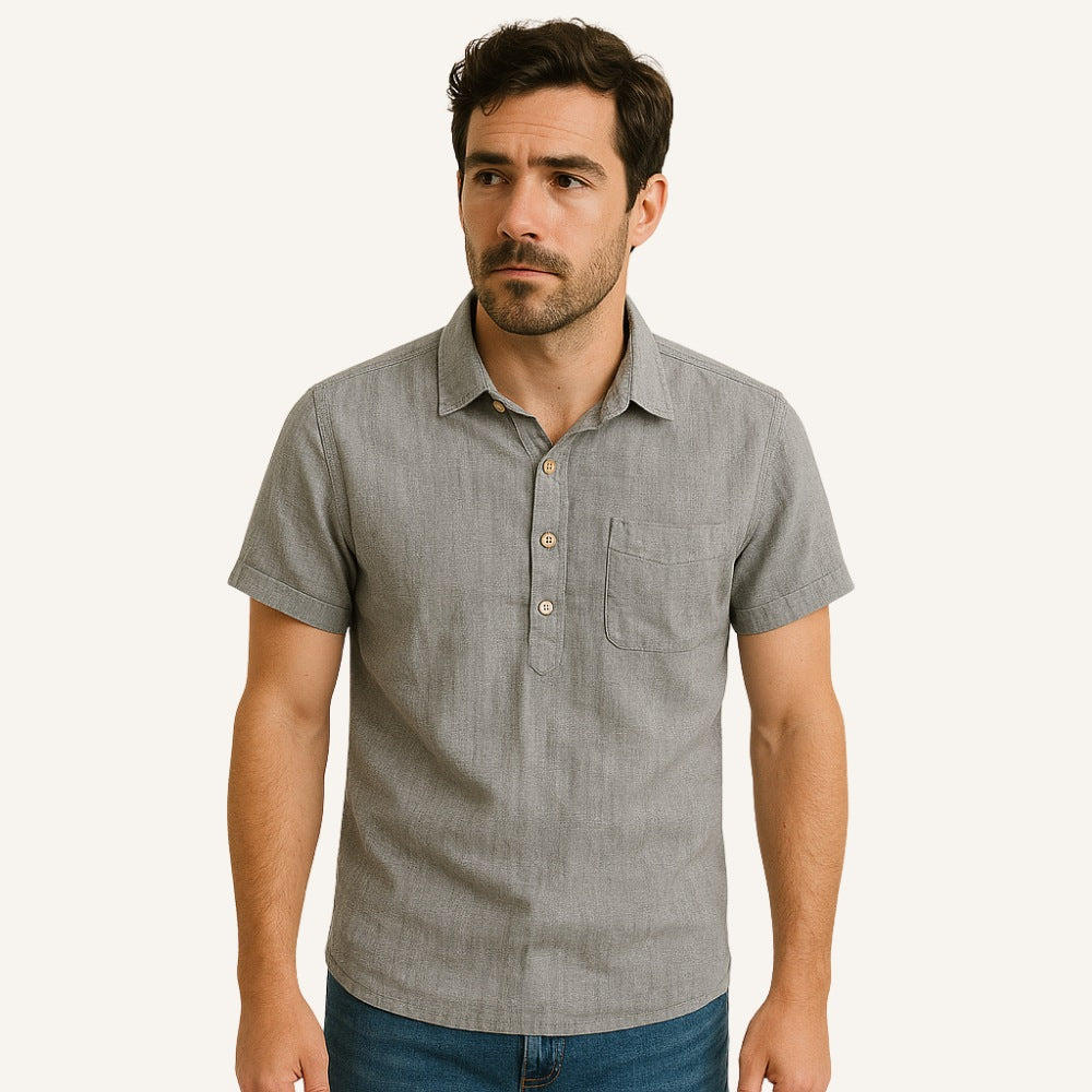 Salerno Men’s Linen Polo Shir