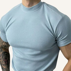 Clarence Ribbed High-Neck Men’s T-Shirt