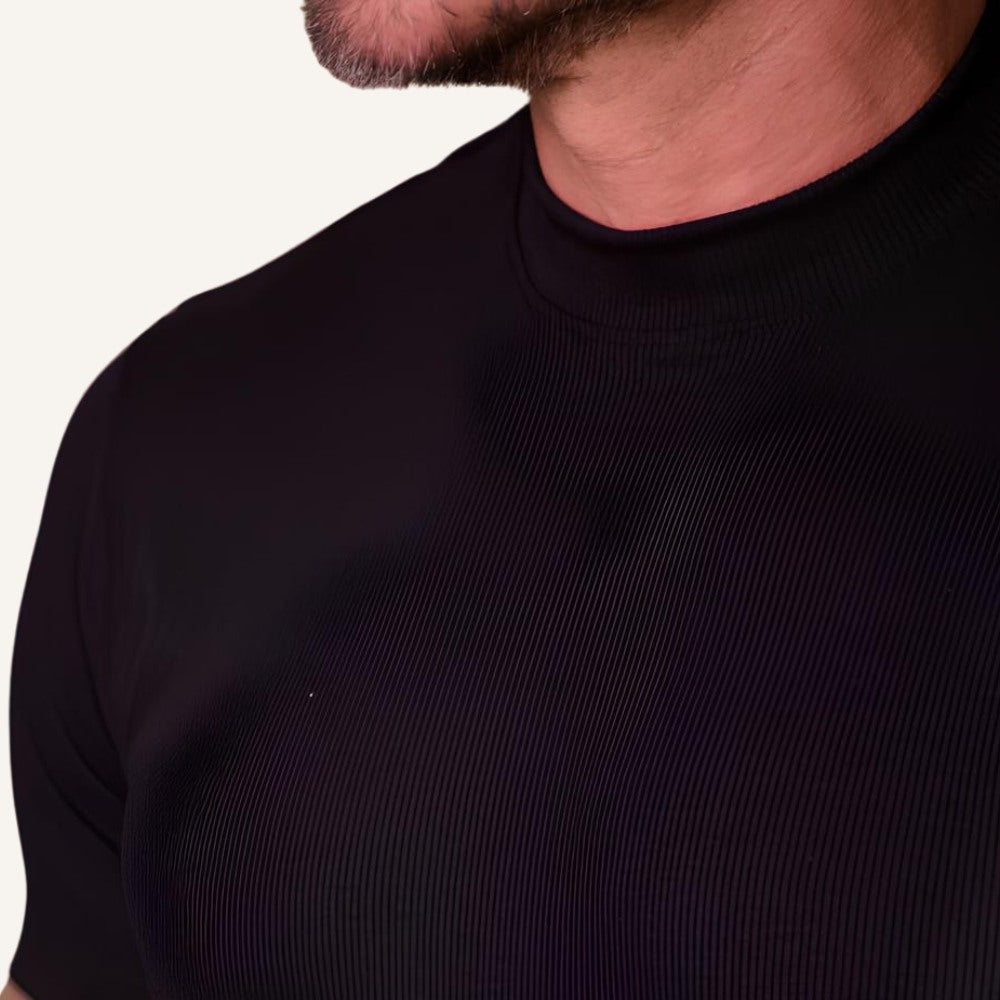 Clarence Ribbed High-Neck Men’s T-Shirt