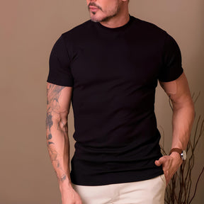 Clarence Ribbed High-Neck Men’s T-Shirt