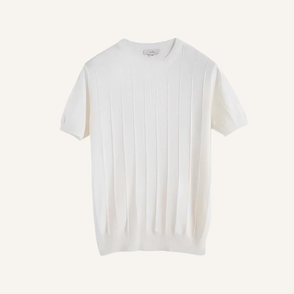 Old Money Men’s Textured Knit T-Shirt – Belgrano