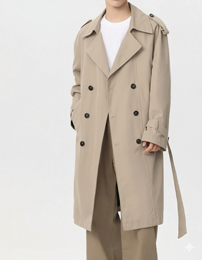 Tailored Double-Breasted Trench Coat