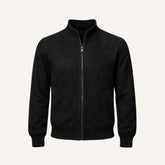 Monet High-Collar Suede Jacket