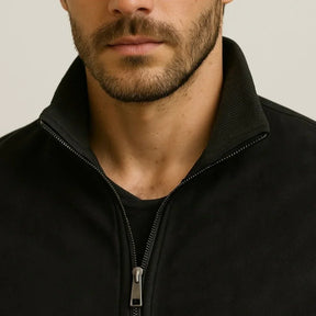 Monet High-Collar Suede Jacket