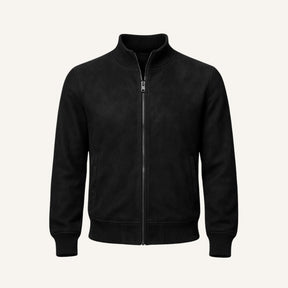 Monet High-Collar Suede Jacket