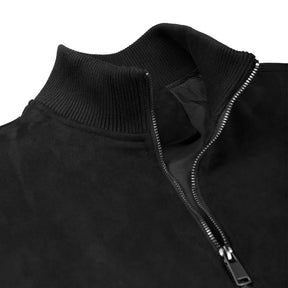 Monet High-Collar Suede Jacket