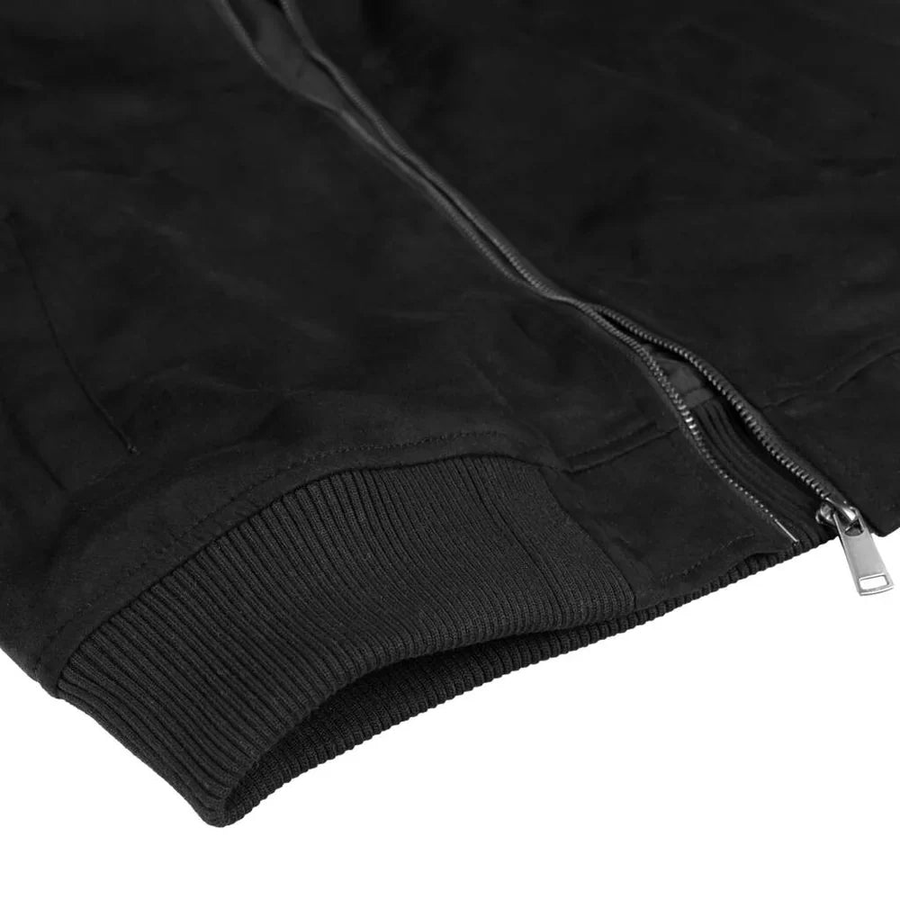 Monet High-Collar Suede Jacket