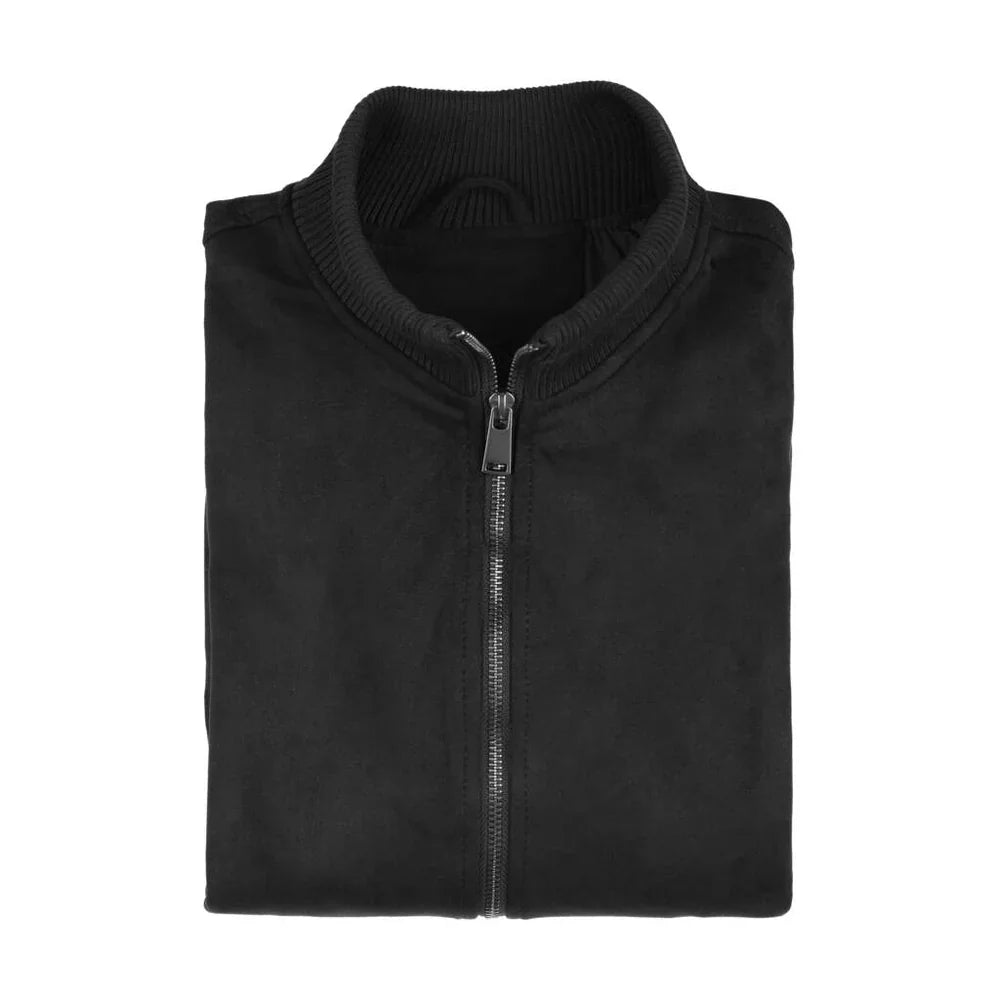 Monet High-Collar Suede Jacket
