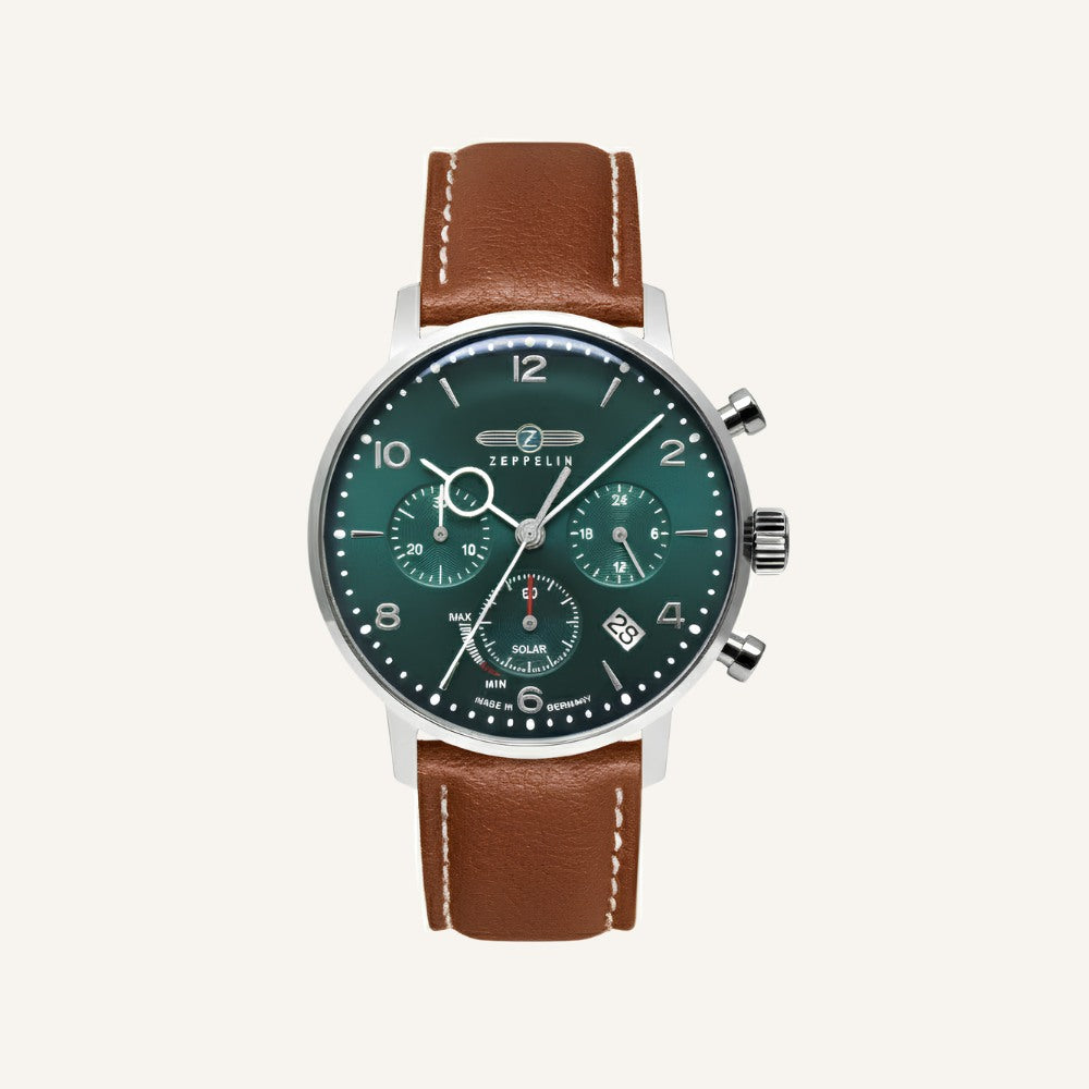 Zeppelin Green Chronograph Watch