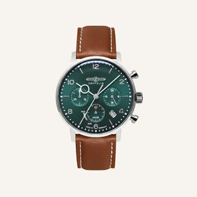 Zeppelin Green Chronograph Watch