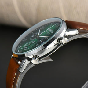 Zeppelin Green Chronograph Watch