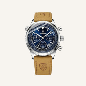 Bellatour Men’s Leather Chronograph Watch