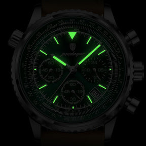 Bellatour Men’s Leather Chronograph Watch