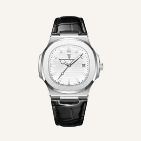 Luxe Black Leather Watch