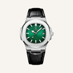 Luxe Black Leather Watch