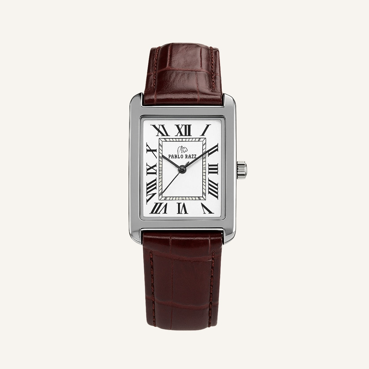 Raez Atempori Rectangular Leather Watch