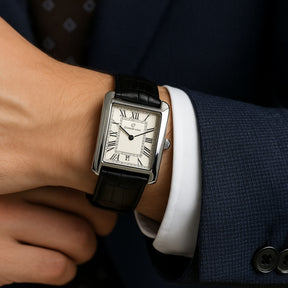 Raez Atempori Rectangular Leather Watch