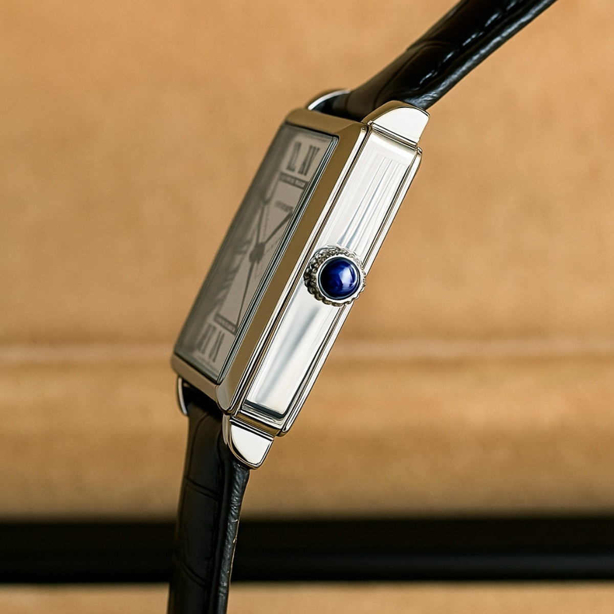 Raez Atempori Rectangular Leather Watch