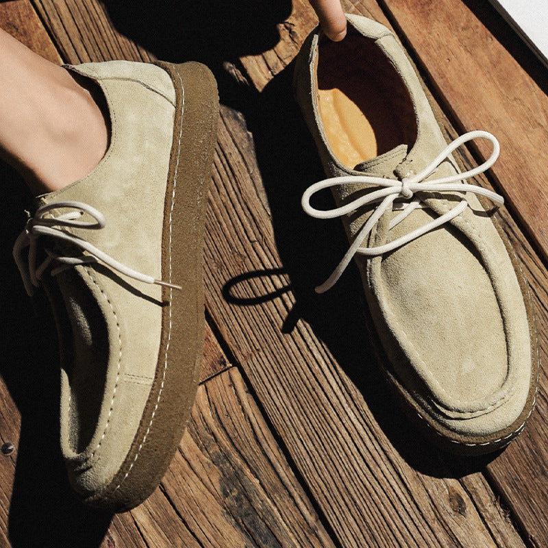 Craffito Men’s Suede High-Sole Shoes