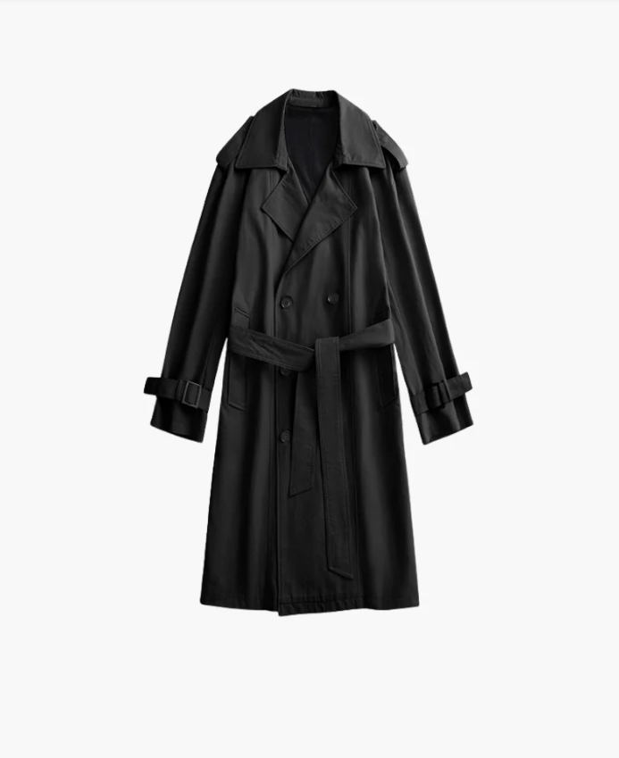Tailored Double-Breasted Trench Coat