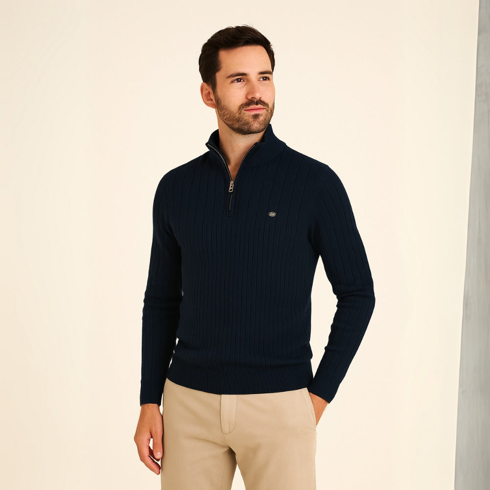 Verri High-Collar Zipper Sweater