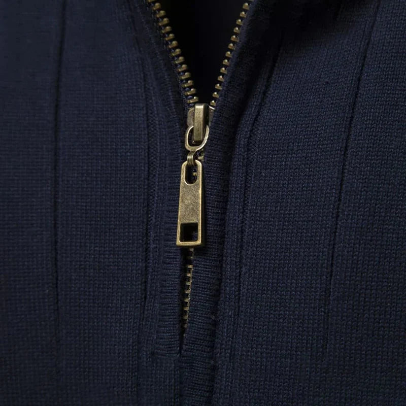 Verri High-Collar Zipper Sweater