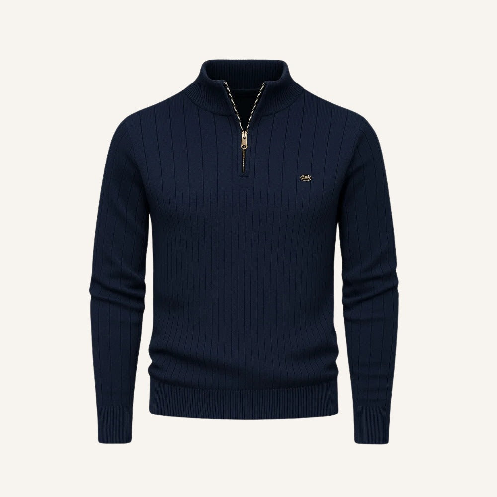 Verri High-Collar Zipper Sweater
