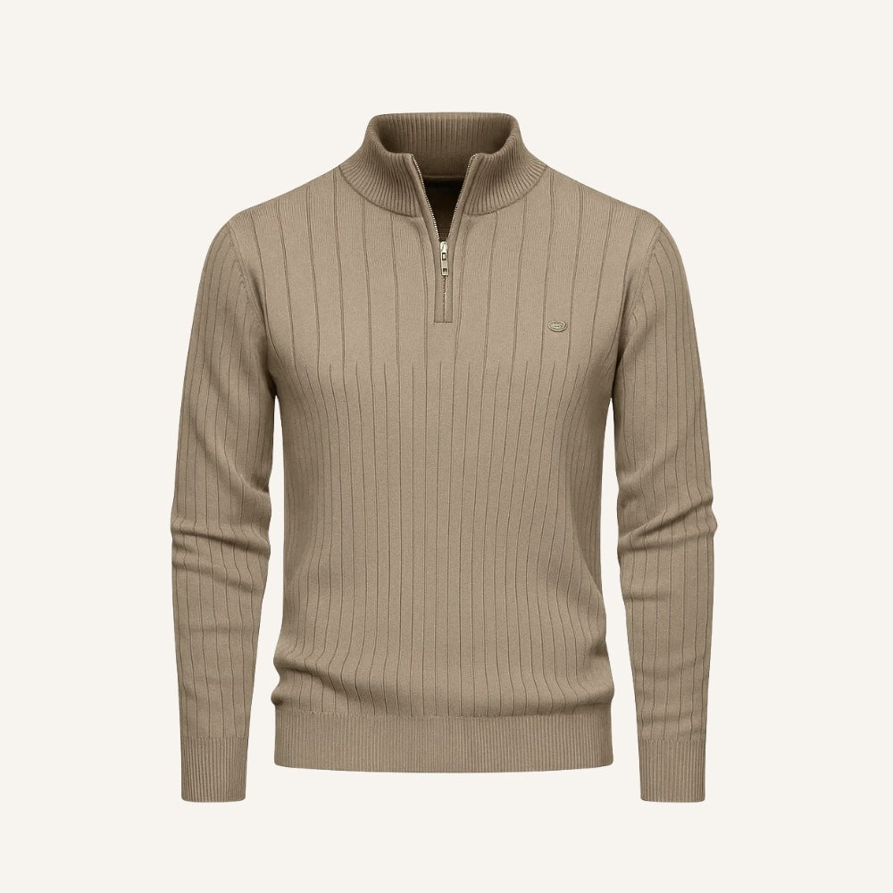 Verri High-Collar Zipper Sweater