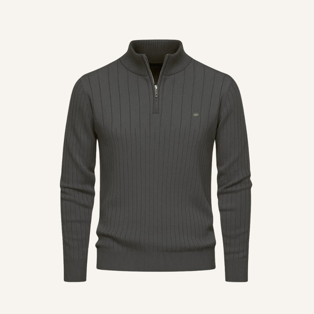 Verri High-Collar Zipper Sweater