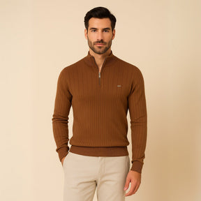 Verri High-Collar Zipper Sweater