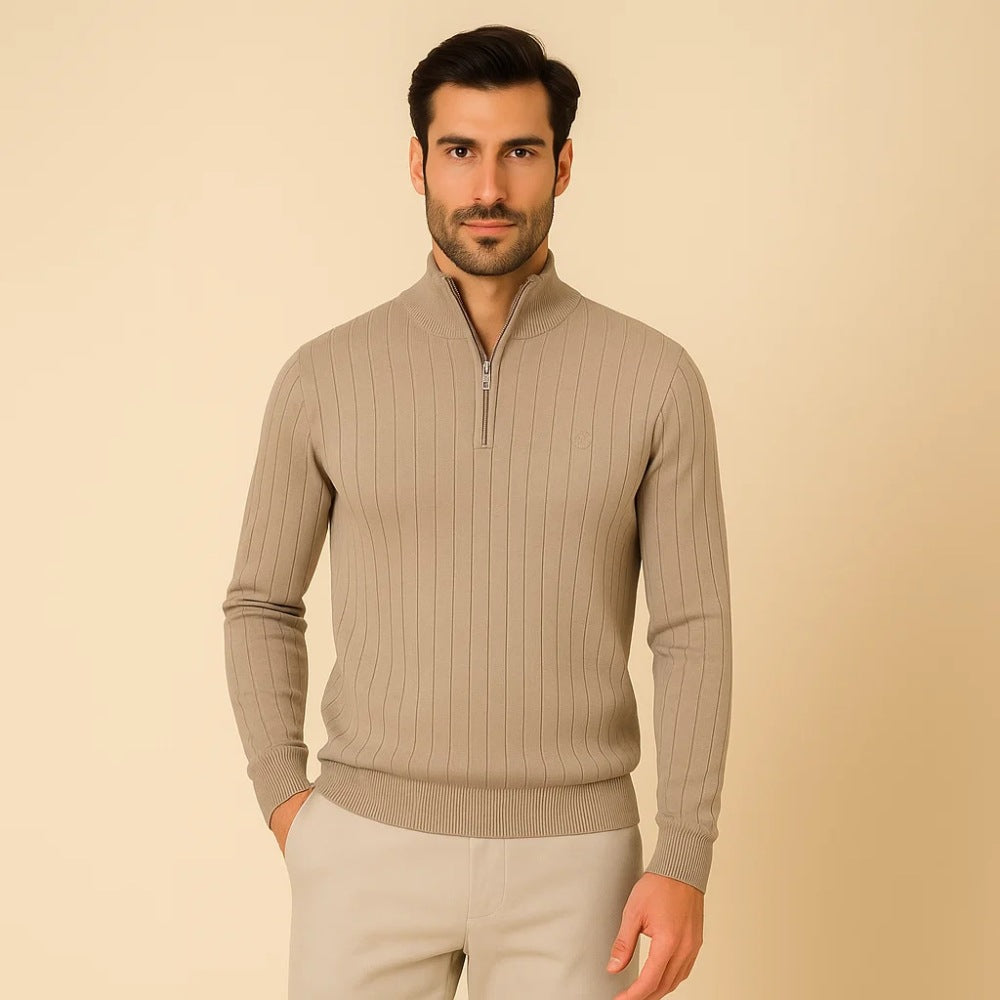 Verri High-Collar Zipper Sweater