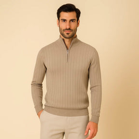 Verri High-Collar Zipper Sweater