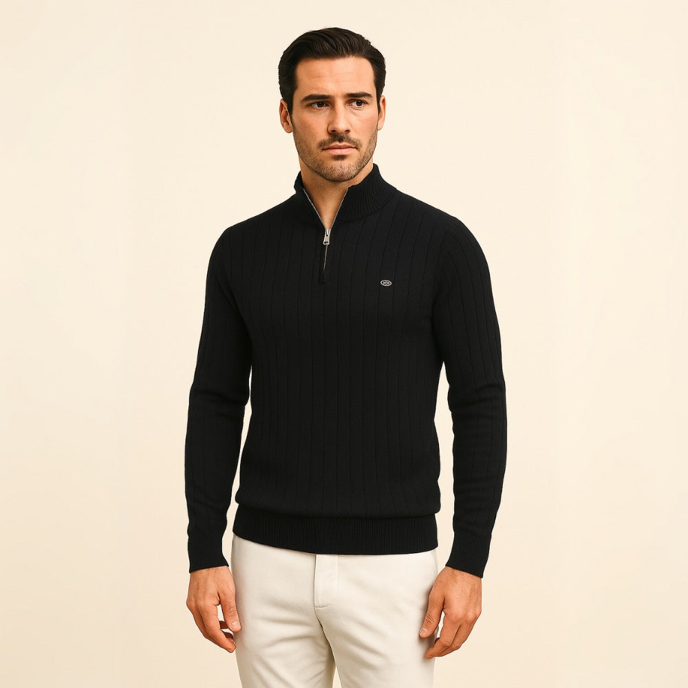 Verri High-Collar Zipper Sweater